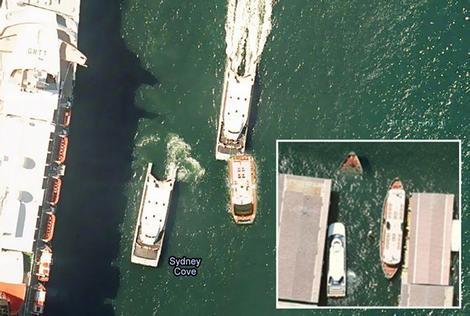 The Age “Ferry Crash” in Sydney Cove from Google Maps