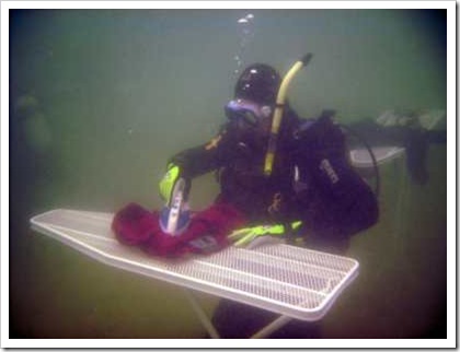 underwater ironing
