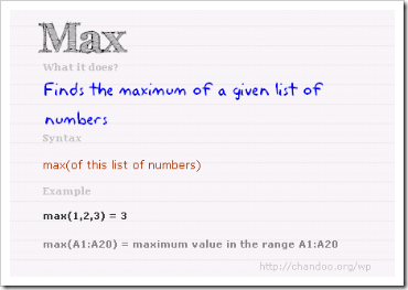 Excel Formula Helper - max